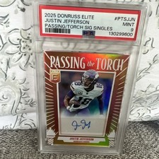 2025 Panini Donruss Elite Passing The Torch Auto Justin Jefferson /99