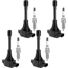 4X Ignition Coil & Spark plugs Kit For 14-15 Nissan Rogue Select 2.5L L4 UF549
