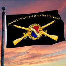 2nd Battalion, 1st Infantry Regiment US Army Flag 3x5Feet with Brass Grommets