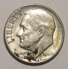 1964 D ROOSEVELT DIME, 90% Silver in circulated condition