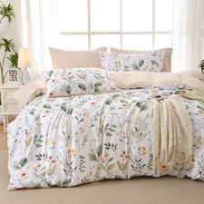 Duvet Cover Queen Size, Reversible Floral Vintage Duvet Cover Set with Zipper...
