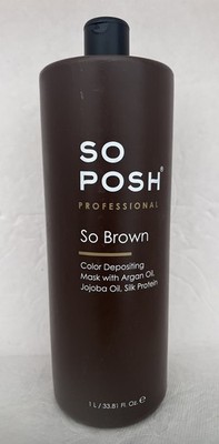 SO POSH professional So Brown Color Depositing Mask Shampoo-1L/33.81oz