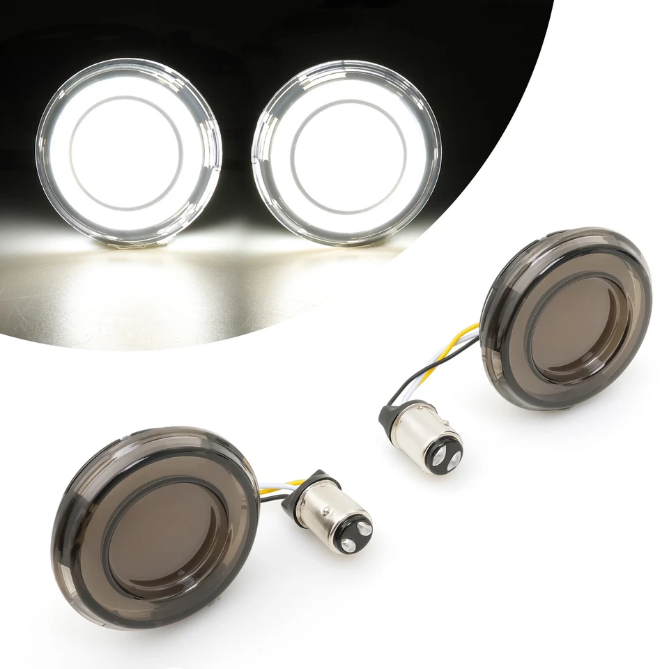 4Pcs1157 LEDFront Rear Turn Signal Lights For Harley Davidson Touring Road Glide Foto 3 de 4