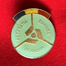 Romanian ICE HOCKEY Federation, Soft Enamel Lapel Pin.