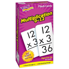 Multiplication 0-12 Skill Drill Flash Cards, 91 Cards, Ages 8 
