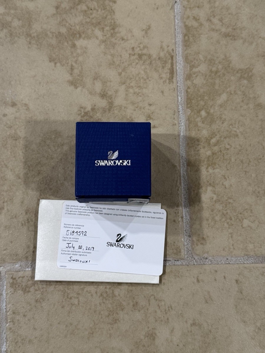 SWAROVSKI JET HEM/MIX RING SIZE 66 BAND BLACK SILVER & CZ WITH BOX/PAPERS EX! View 6