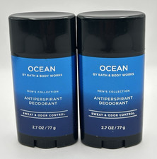 NEW Bath  Body Works Ocean Mens Antiperspirant Deodorant 2.7oz Lot of 2 Bottles