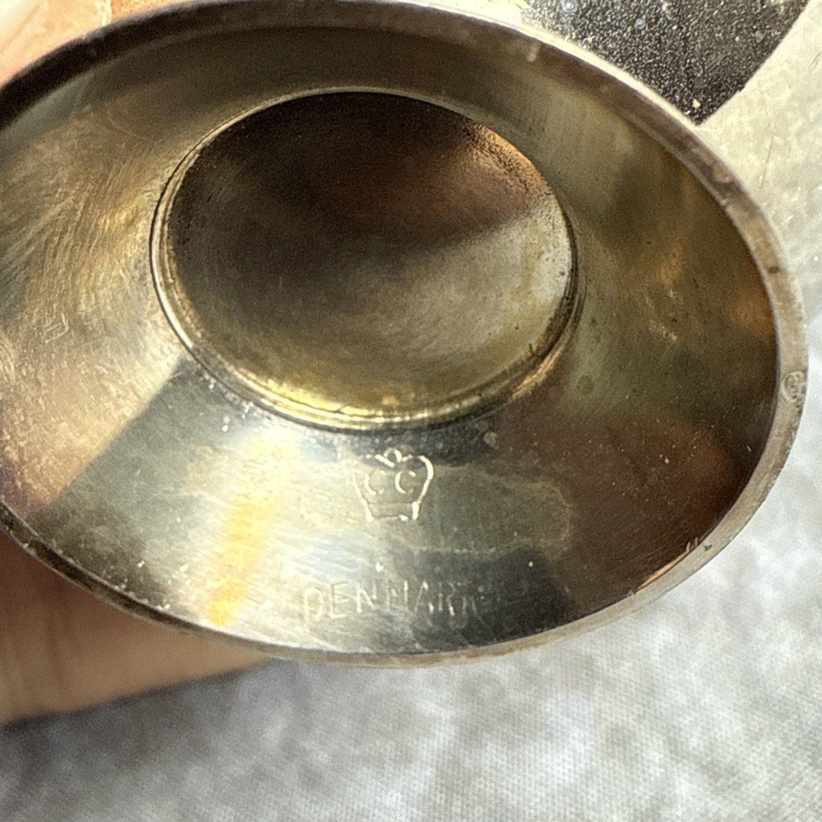 Mid-Century Silver w/Blue Enamel Open Salts Georg Jensen Denmark