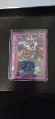 2025 Topps Chrome Keon Coleman Pink Lava Refractor (RAW)