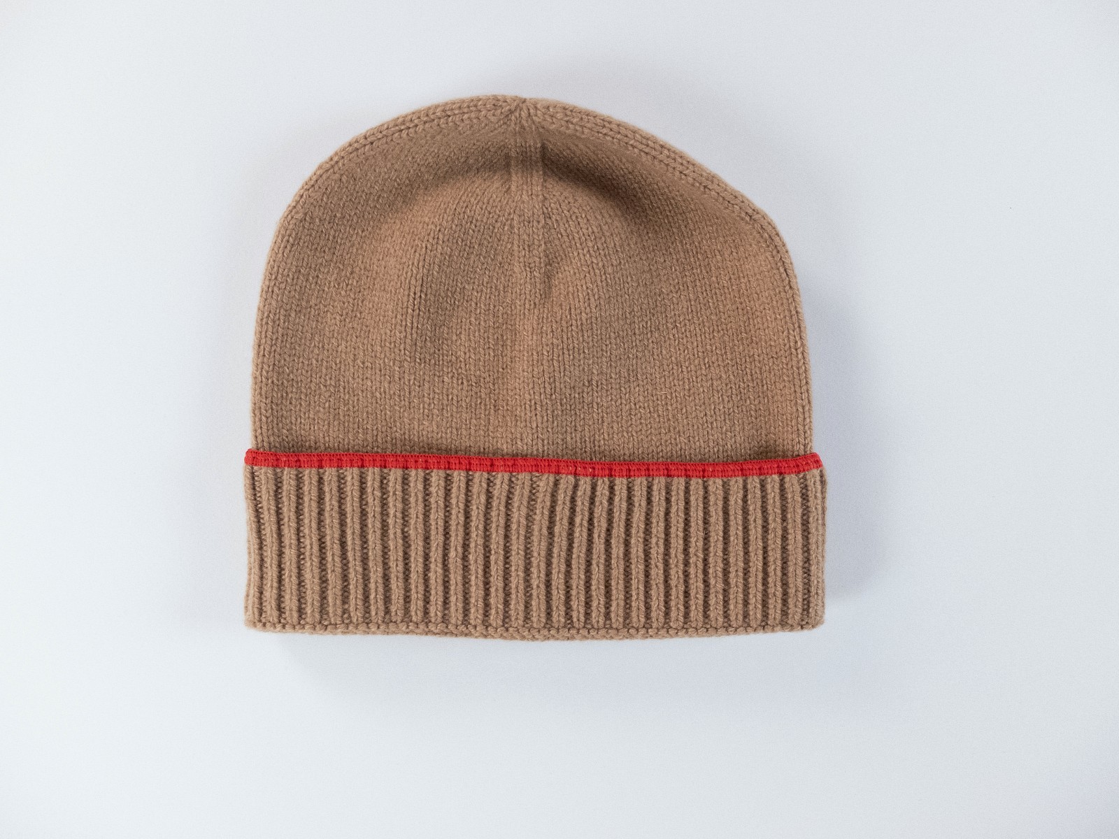 BOTTEGA VENETA camel color wool cashmere blend beanie hat Size Medium authentic image 5