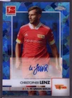2020-21 Topps Chrome Bundesliga Sapphire Christopher Lenz Auto