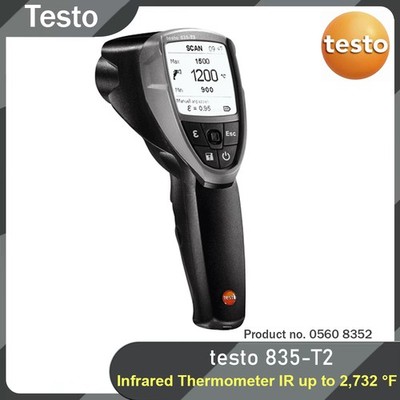 Testo 835-T2 Infrarot-Thermometer Kontaktlose digitale Laser Temperaturpistole