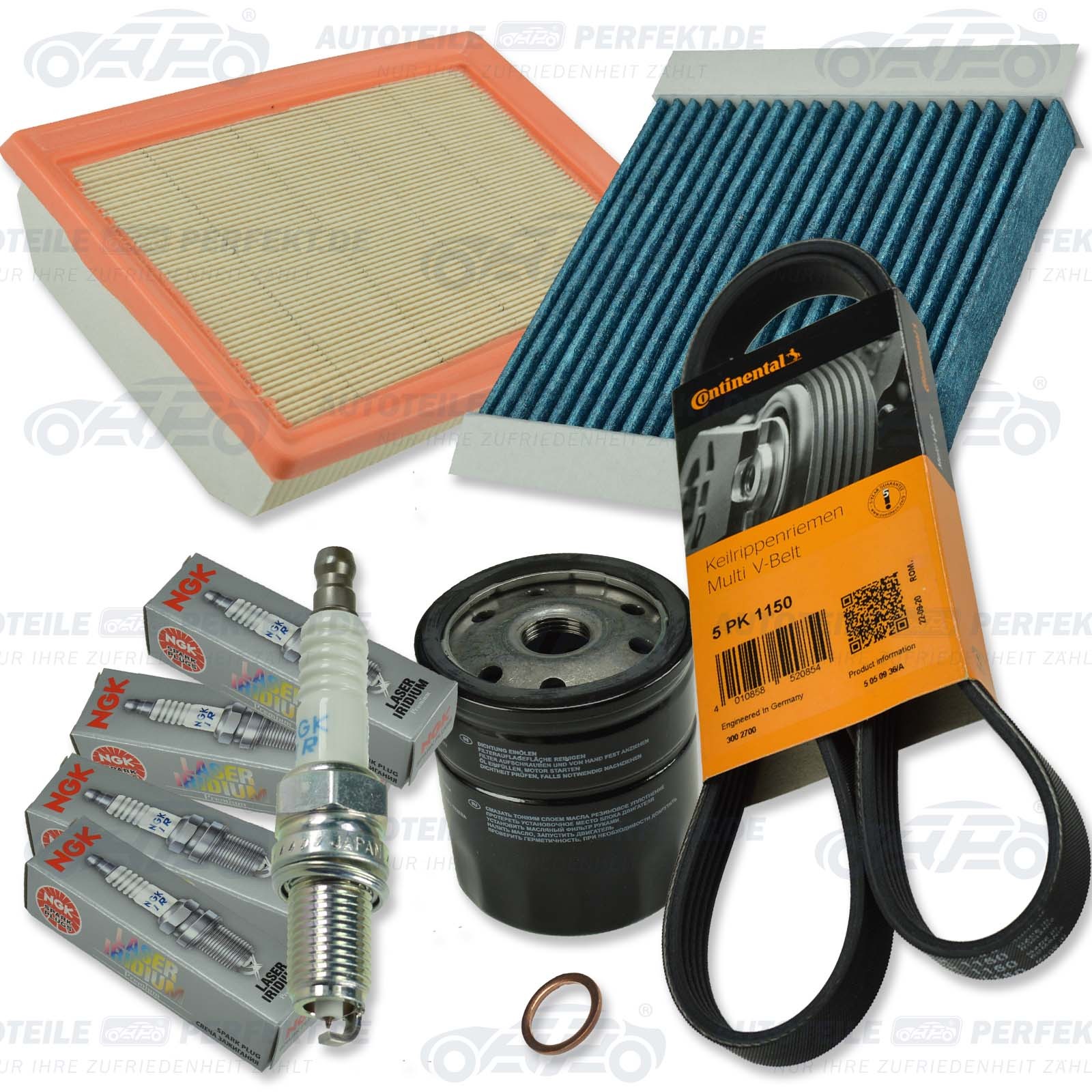 Inspektionskit Filter Satz Paket Xxl (Ab) Fiat Tipo 1,4 / 1,4 Lpg Ab 08.2016-image