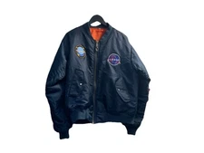Logic Jacket Mens Medium Navy Blue The Incredible True Story Bomber Tour