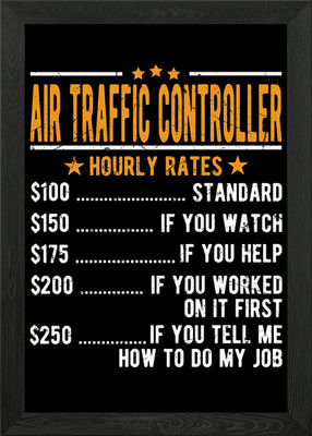 Air Traffic Controller Framed Wall Art Poster Canvas Print Picture