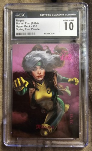 2023 Flair Marvel Spring /99 Rogue Ty Romsa #36 CGC 10 Gem Mint X-Men