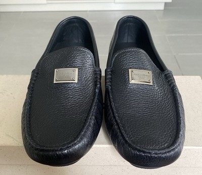 Dolce & Gabbana Deerskin driver shoes Black Leather Slip-On  display picture 3