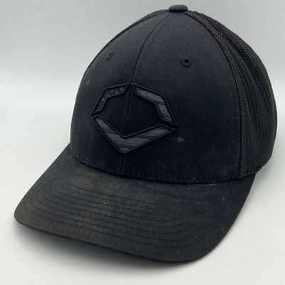 Evoshield Mens Outdoor Black Faded FlexFit Trucker Hat Mens L/XL