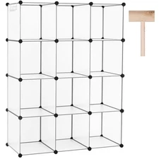 C&AHOME Cube Storage Organizer, 12-Cube Shelves Units, Closet Cabinet, DIY