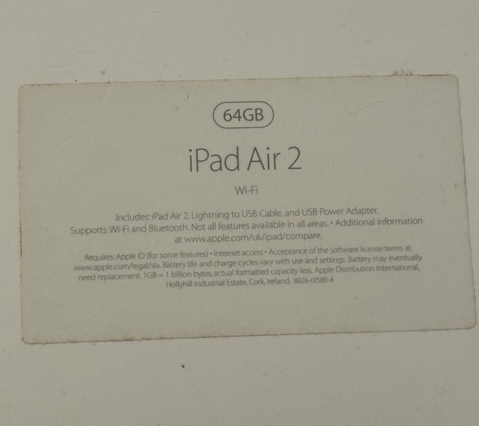 Apple iPad Air 2 64GB Rose Gold  A1566 Wi-Fi 9.7in Original Box - Image 4 of 4