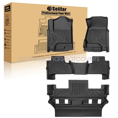 TPE 3D Floor Mats Liners 4Pcs Black For 2015-2020 Cadillac Escalade All-Weather