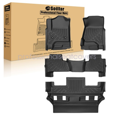 #ad TPE 3D Floor Mats Liners 4Pcs Black For 2015 2020 Cadillac Escalade All Weather $127.99
