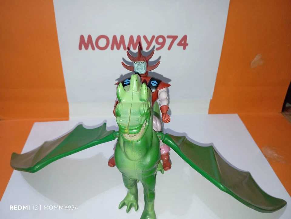 Galoob Blackstar Green Warlock Dragon Glow In The Dark Original and Overlord  - Immagine 2 di 4