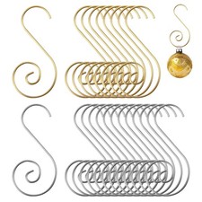 80 Pcs Christmas Ornament Hooks, Stainless Steel S Hooks for Holding Christma...