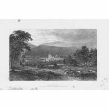 BALMORAL CASTLE Aberdeenshire - Antique Print 1885