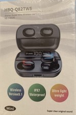 TWS Wireless Earbuds 5.1 Waterproof Headset Headphones New Ultra Lt. Weight