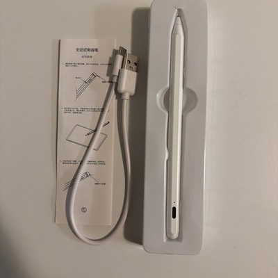 Active Capacitive Stylus Pen White USB Powered Universal Touchscreen