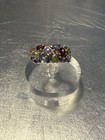 925 Sterling Silver Multi Gem Ring Size 7.5, 8 Amethyst Garnet Topaz Peridot Cit — photo 1