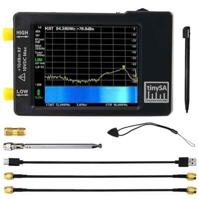 Upgraded Hand held tiny Spectrum analyzer display 100kHz to 960MHz ESD proteced 