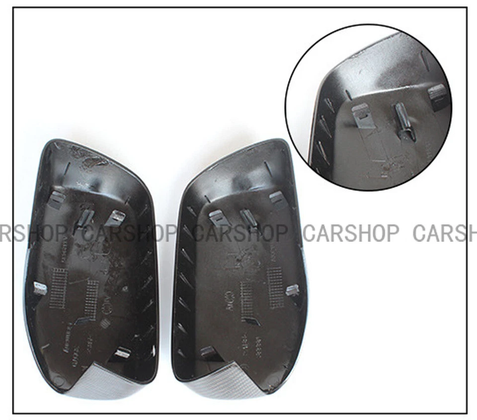 Cubierta de espejo retrovisor lateral de fibra de carbono para BMW E60 E61 E63 E64 550i 650i 04-07 reemplazar Foto 4 de 4