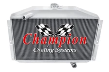WR Champion 3 Row Radiator,12" Fans,Shroud-1953-1955 Studebaker Commander V8 Eng
