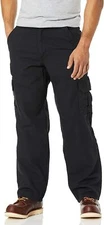 Carhartt L89609 Men's Flame Resistant Black Canvas Cargo Pants Size 38x34