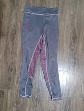 USG kids size 12 (adult small) grey and pink riding tights