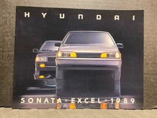 ORIGINAL DEALER VINTAGE BROCHURE HYUNDAI 1989 SONATA & EXCEL