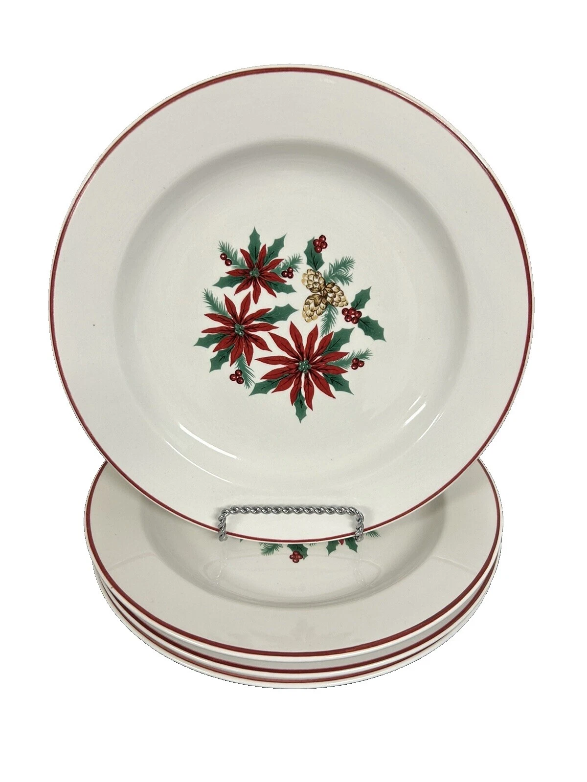 Martha Stewart 粗陶花卉餐具盘