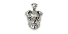 Pit Bull Pendant Jewelry Sterling Silver Handmade Pit Bull Pendant PAS4-P