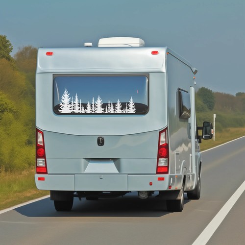 Forest&Trees Car Windows Door Stickers Waterproof Die Cut Camper Caravan Decor - Foto 13 di 19