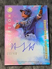 2021 Bowman Inception FOIL PROSPECT ROOKIE AUTO Heriberto Hernandez 253/400
