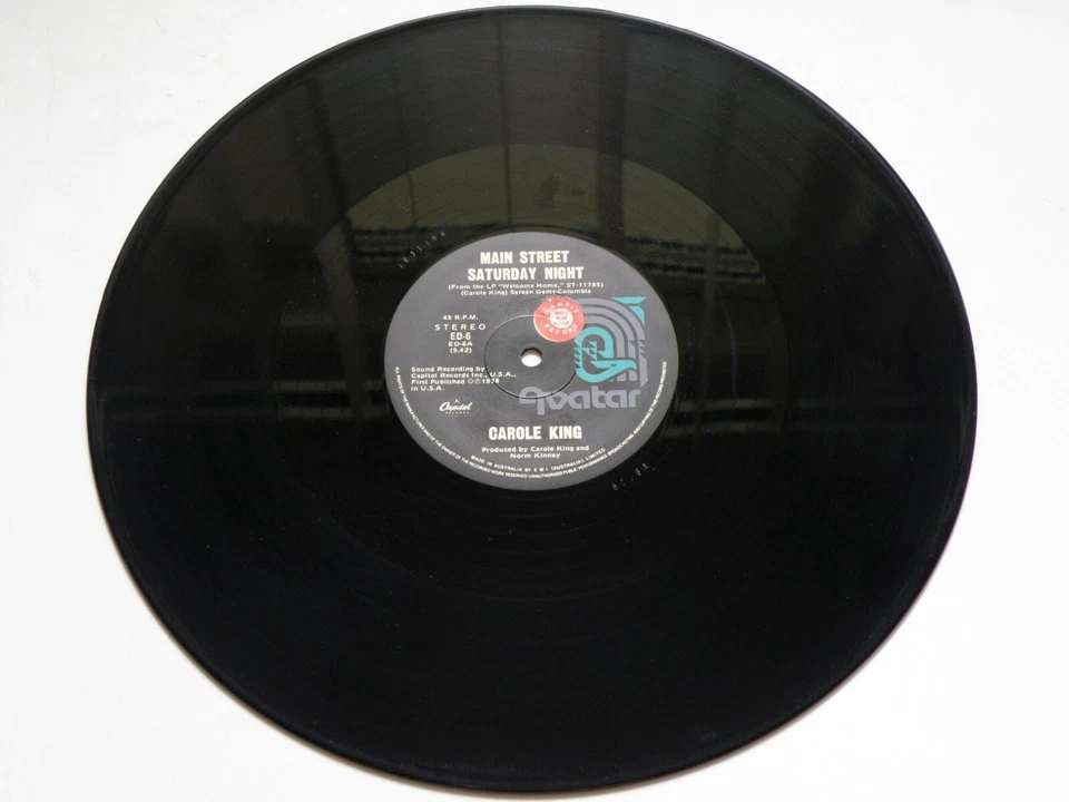 RARE OZ 1978 PROMO CAROLE KING*MAIN STREET SATURDAY NIGHT+DISCO TECH* 12"EP, EX - Image 4 of 4