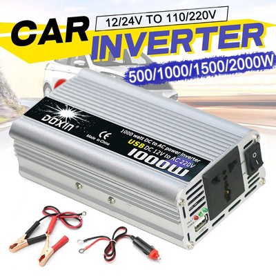 500W/1000W/1500W/2000W Car Power Inverters for 12V 24V to 110V Converter USB-C