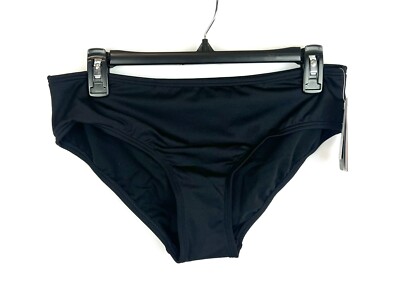 TYR Women s Solid Midrise Black Bikini Bottom Size 14