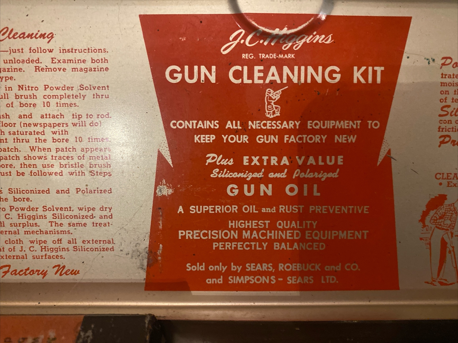 Vintage JC Higgins Gun Cleaning Kit No.2140 eBay