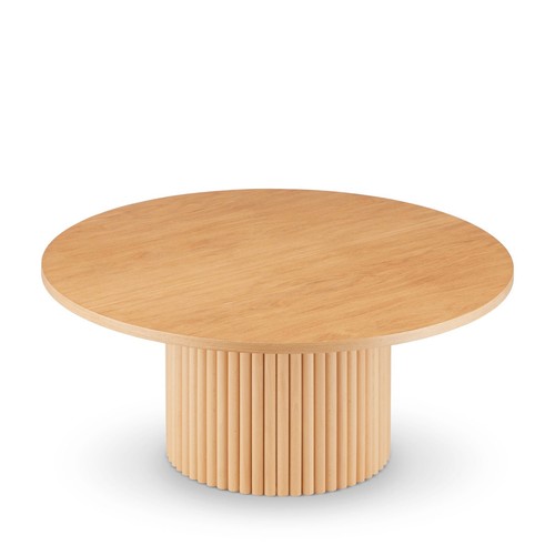Couchtisch Rund HANDGEMACHT Beistelltisch Sofatisch Kaffeetisch Geriffelt Tisch - Bild 10 von 14