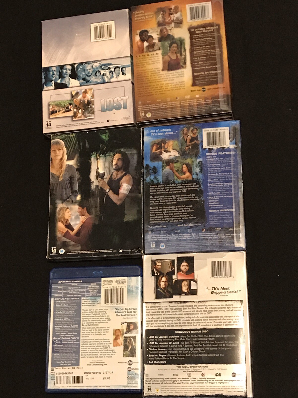 Lost Complete Series Seasons 1, 2, 3,4, (5-Blue Ray), 6 DVDs + Bonus | eBay