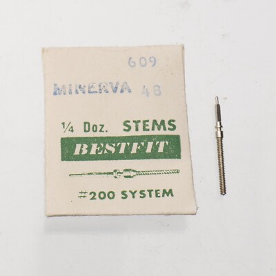 Minerva 48, 49, 50 Watch Stem - 200/609F BESTFIT NOS Watchmakers Part