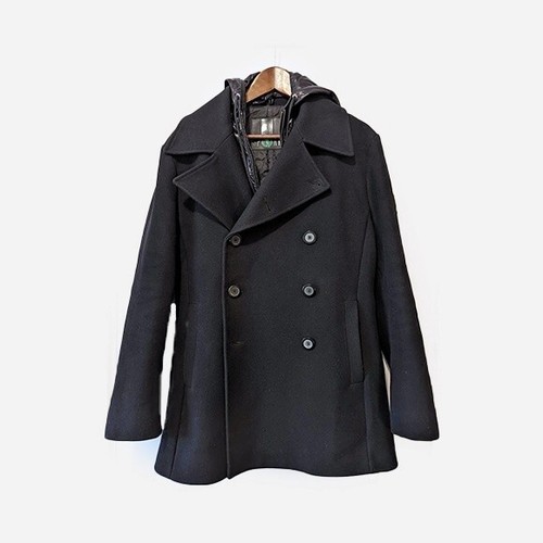 DIRK BIKKEMBERGS - Fitted removeable hood peacoat - Sz 50 - Picture 3 of 17